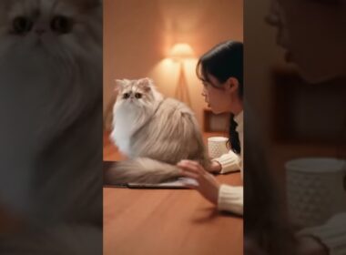 飼い主の仕事を邪魔する猫 #猫 #ねこ #癒し #cat #ペルシャ猫