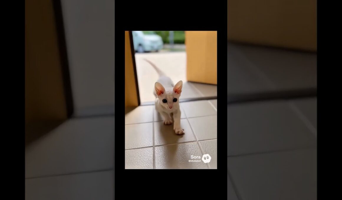 マメちゃんミケちゃんが、デボンレックスを連れて帰って来た😻