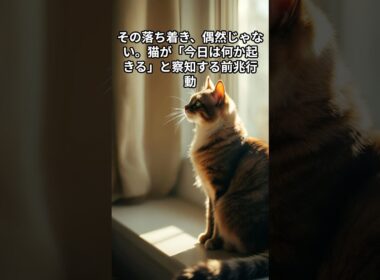 その落ち着き、偶然じゃない。猫が「今日は何か起きる」と察知する前兆行動　 #猫 #雑学 #ねこ #猫のいる生活 #猫好き #猫の雑学 #ネコ #名もなき風景 #cat