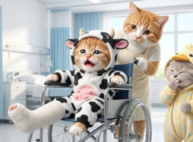 子猫の自転車ハプニング ― 家族猫が一緒に乗り越える 🐱🤍