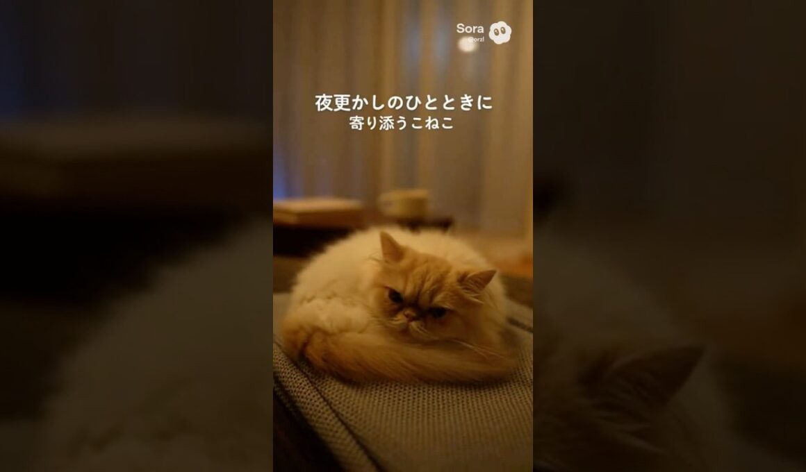 Sleepy Saturday Night with Persian Kitten 🌙 | ペルシャ子猫と過ごす土曜深夜