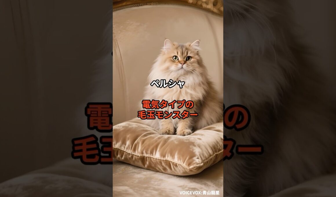 【ペルシャ②】電気タイプの毛玉モンスター #shorts #動物 #雑学 #猫 #ネコ