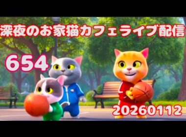 深夜のお家猫カフェライブ配信 ６５４