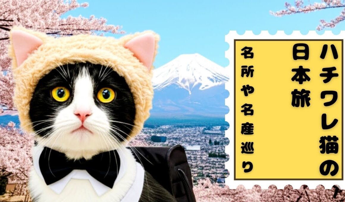 【ハチワレ猫のぶらり日本旅】名所もグルメも楽しむにゃ🐱