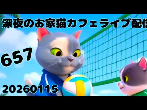 深夜のお家猫カフェライブ配信 ６５７