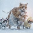 吹雪の夜に迷子の子猫を助けた猫の家族――心温まるお話 🐱❄️🤍