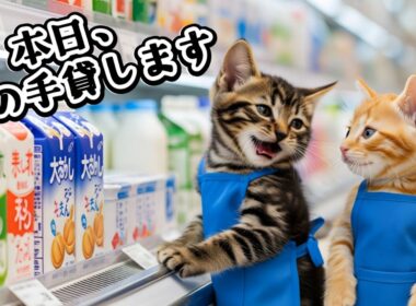もふめし。/ 子猫たちが１日スーパーマーケットで働くことになった日A day at the supermarket