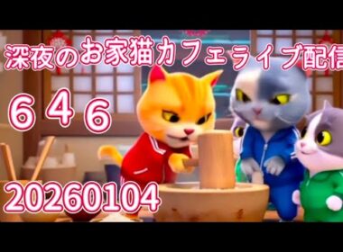 深夜のお家猫カフェライブ配信 ６４６