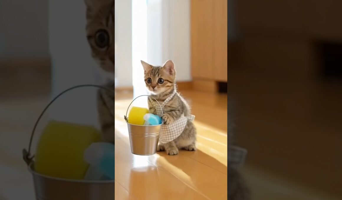 家事代行のバイトをする子猫 #猫 #cat #ねこのいる生活  #猫動画 #shorts