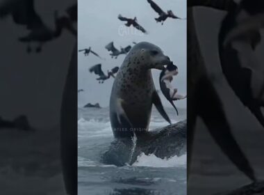 Pelicans Rescue a Kitten from a Seal | ペリカンがアザラシから子猫を救出 海で起きた奇跡の動物レスキュー