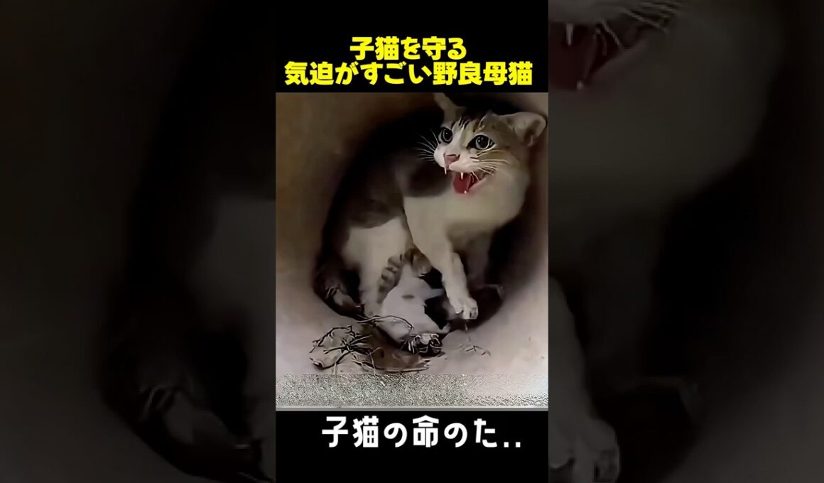 土管で暮らしていた野良猫親子を保護すると.！#動物保護 #子猫 #母猫