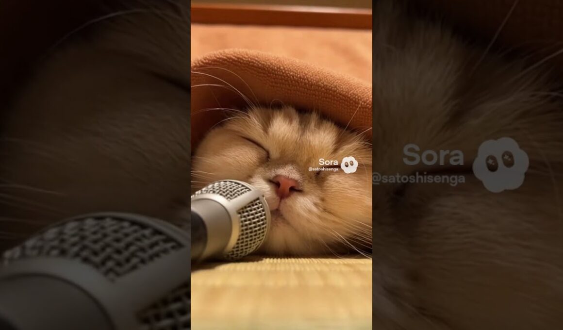 〈イヤホン推奨〉こたつ下のペルシャ子猫｜もふ音｜AI映像ラボ