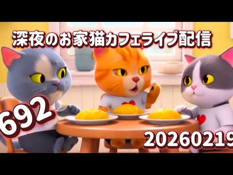 深夜のお家猫カフェライブ配信 ６９２