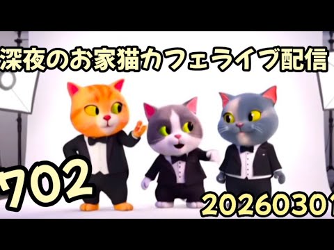 深夜のお家猫カフェライブ配信 ７０２