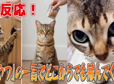 【シンガプーラ】「おやつ」の一言でどこからでも飛んでくる猫！がこちらです！神反応