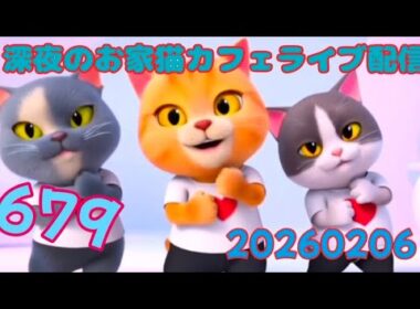 深夜のお家猫カフェライブ配信 ６７９