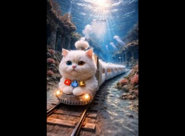 海の中でお願いする子猫フィッシュたち 🐟🐱💙Kitten-Fish Asking for Your Support Under the Sea 🐟🐱💙