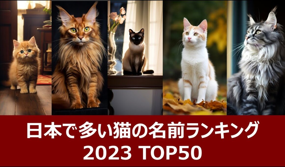 日本で多い猫の名前ランキング2023 ベスト50