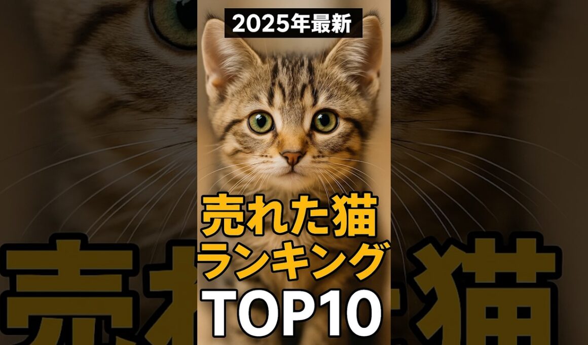 2025年最新！日本で売れた猫ランキングTOP10