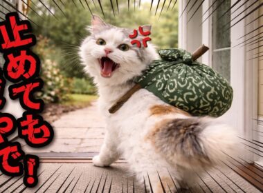 ついに家出を決意した猫