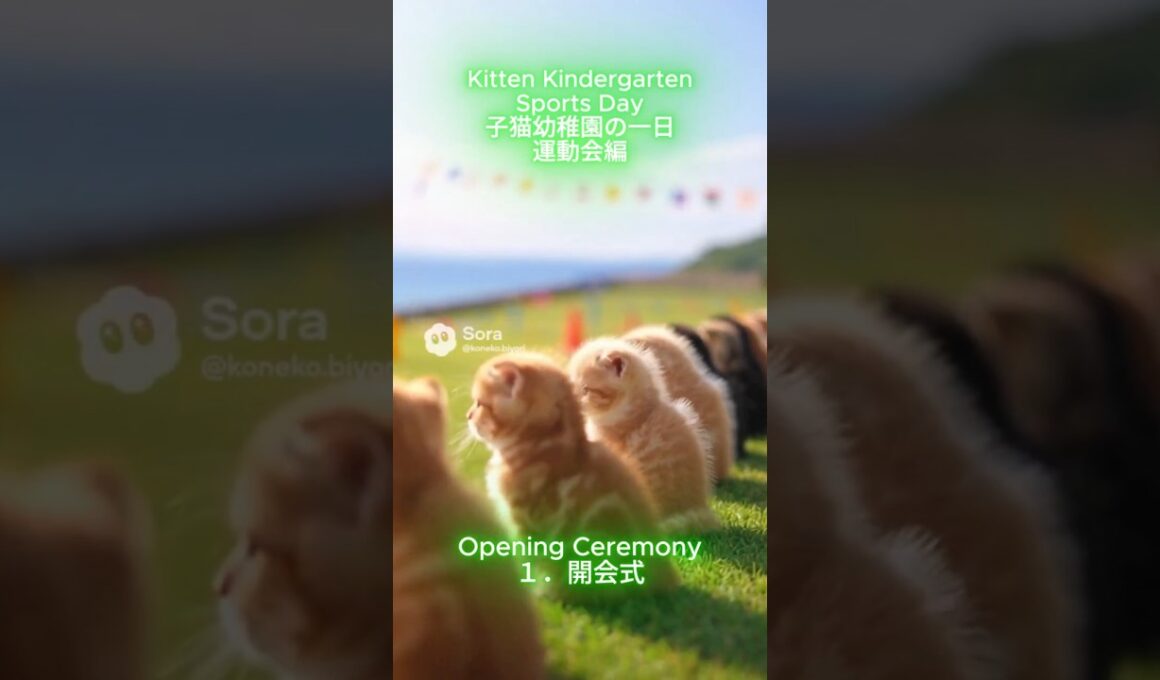 【子猫幼稚園の一日】運動会編！　A day at kitten kindergarten: Sports day！　#ai子猫  #aikittens #KittenKindergarden