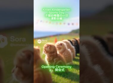 【子猫幼稚園の一日】運動会編！　A day at kitten kindergarten: Sports day！　#ai子猫  #aikittens #KittenKindergarden
