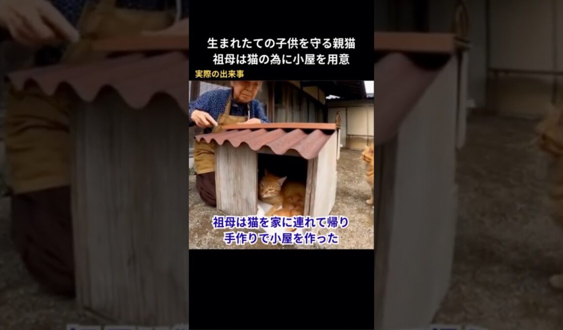 祖母が猫の為に作った小さな家！ #保護猫