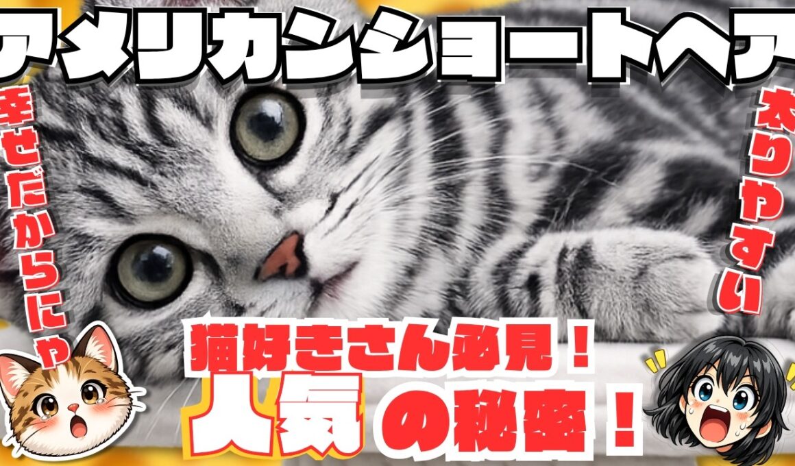 【アメリカンショートヘアさんってどんな子たち!?】猫さんの性格、種類、寿命、歴史、ぜーーーんぶを解説!!