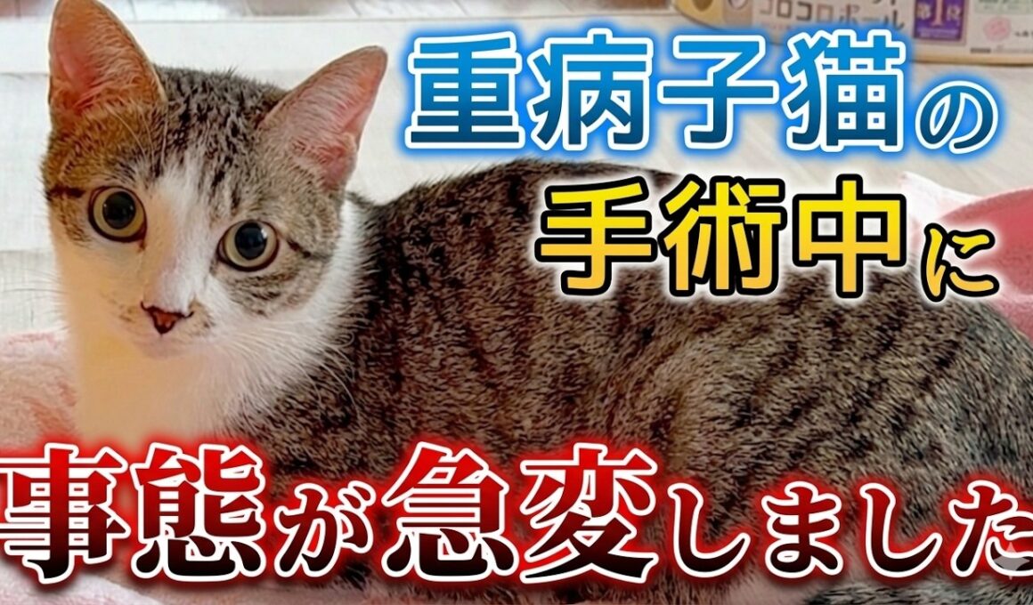 10ヶ月になった心臓疾患の子猫 手術中に事態が急変しました【保護猫活動】
