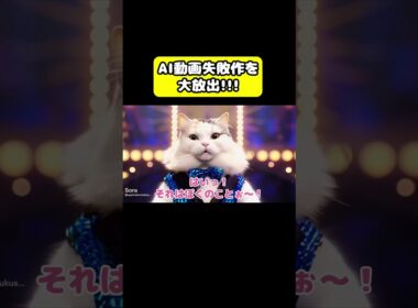AI動画失敗作を大放出!!　#猫 #おもしろ #アテレコ #ニャンチューバーつくし
