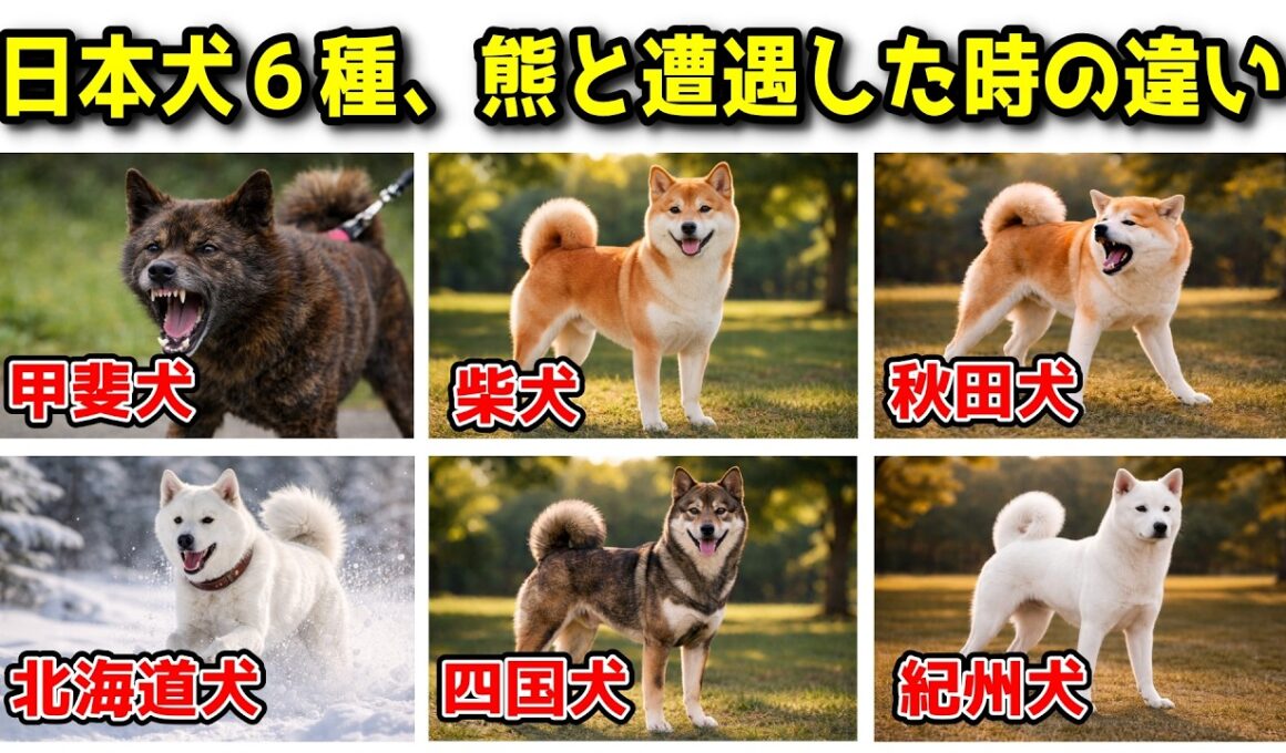 日本犬6種が山で熊と出会ったら？性格や特性の違いから行動を考察