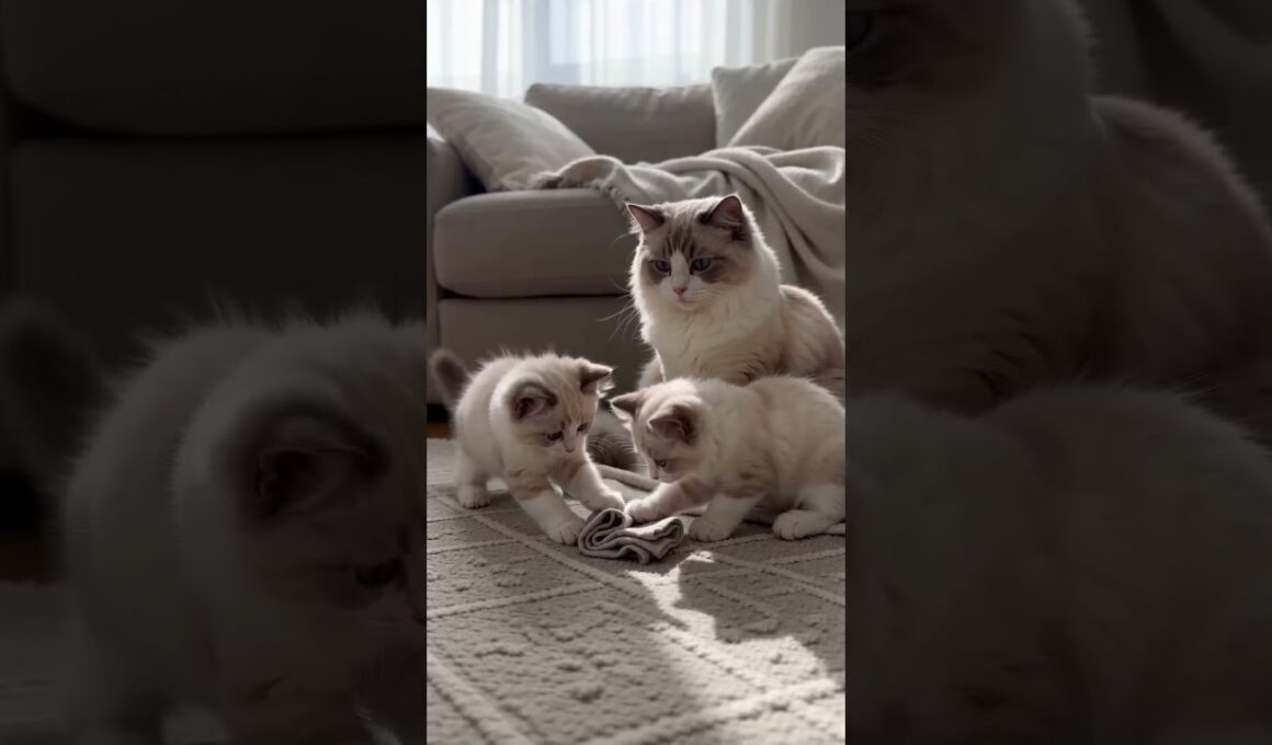 やさしい発見とぬくもり、バーマンの子猫たち 🐾  Gentle Discovery with Birman Kittens 🐾 #cat #好きな子猫 #子ネコ #cute