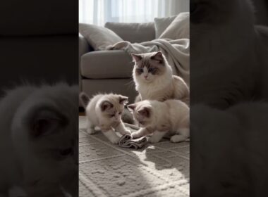 やさしい発見とぬくもり、バーマンの子猫たち 🐾  Gentle Discovery with Birman Kittens 🐾 #cat #好きな子猫 #子ネコ #cute