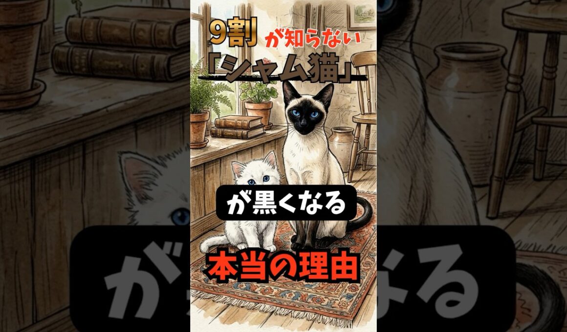 【衝撃】シャム猫が「黒くなる」のは、飼い主のせい！？ #猫 #ねこかわいい 　 #猫雑学