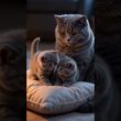 ふわっと沈むぬくもり、シャルトリューの子猫たち 🐾  Soft and Cozy – Chartreux Kittens 🐾 #cat #kitten #cute #子ネコ