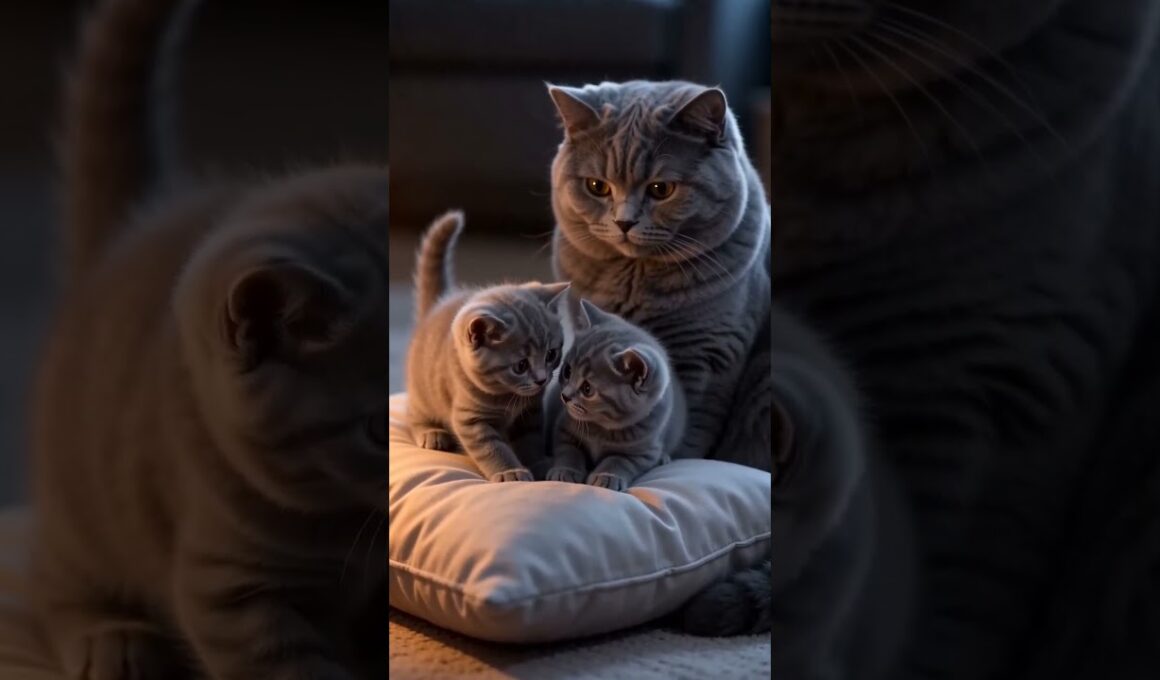 ふわっと沈むぬくもり、シャルトリューの子猫たち 🐾  Soft and Cozy – Chartreux Kittens 🐾 #cat #kitten #cute #子ネコ