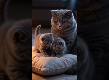 ふわっと沈むぬくもり、シャルトリューの子猫たち 🐾  Soft and Cozy – Chartreux Kittens 🐾 #cat #kitten #cute #子ネコ