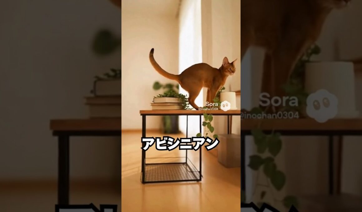 見た目は野生派。でも中身は甘えん坊な猫…アビシニアン😽｜猫の雑学 #shorts  #猫のいる暮らし #猫の雑学 #cat #猫好きさんと繋がりたい