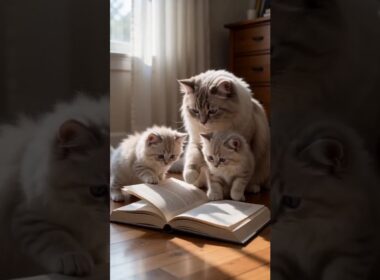 小さなページとぬくもり、ラグドールの子猫たち 🐾  Tiny Pages, Warm Cuddle – Ragdoll Kittens 🐾 #cat #好きな子猫 #kitten #cutecat