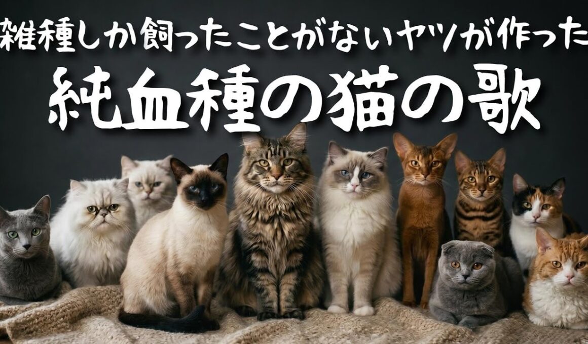 【AI MV】雑種しか飼ったことがないヤツが作った純血種の猫の歌