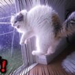 近所に雷が落ちた時の猫たちの反応がこちら