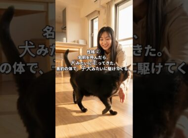 光を浴びるとサテンみたいに輝く。ミニブラックパンサー、ボンベイの黒の秘密 #ボンベイ #ボンベイ猫
