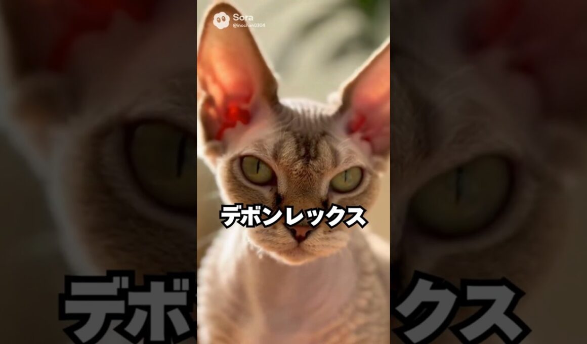 デボンレックスの毛、波打ってる!?🐾✨ “巻き毛×大きい耳”の妖精猫｜猫の雑学 #Shorts