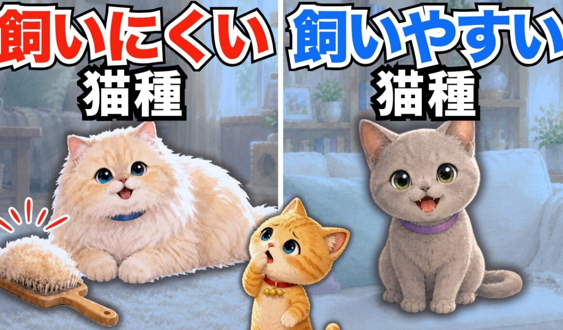 実は飼いにくい猫種4選と飼いやすい猫種4選｜人気猫種のお手入れ・性格・病気の注意点まで解説【猫の雑学】