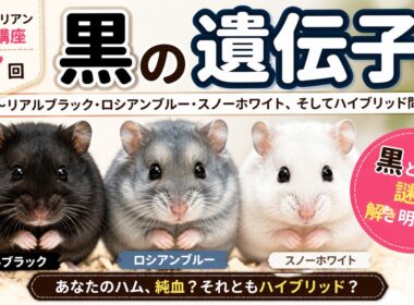 【ジャンガリアン毛色講座 第7回】リアルブラック、ロシアンブルーとは？