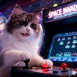 猫 VS. インベーダーゲーム Cat playing Space Invaders #コバン #ねこ #aivideo #ラガマフィン #cutecat
