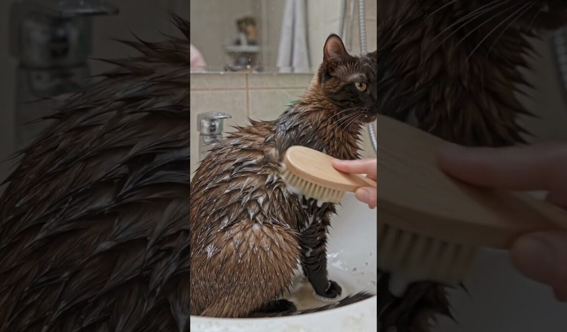 Soot-Stained Havana Brown Cat Moment