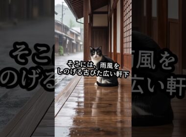 雨の日の道案内。猫が教えてくれた秘密の雨宿り