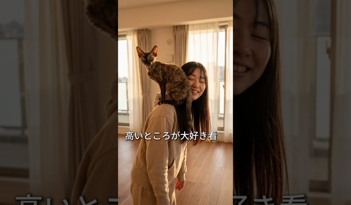 宇宙人みたいな顔なのに、一番温かかった。デボンレックスが持つ、圧倒的な個性の秘密 #猫のいる暮らし #猫のいる幸せ #猫動画 #ねこすたぐらむ #癒やし動画 #デボンレックス #縮れ毛猫 #ねこ