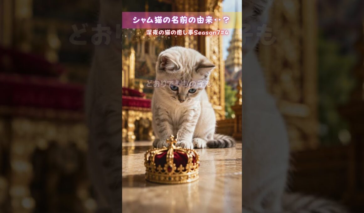 【実は元〇〇】シャム猫の名前の由来がヤバすぎる…！どおりで我が家の猫が王様（女王様）なわけだ。みんなの愛猫はお家で一番偉い？それとも下僕？笑 #猫の雑学 #シャム猫 #ショート動画 #猫動画